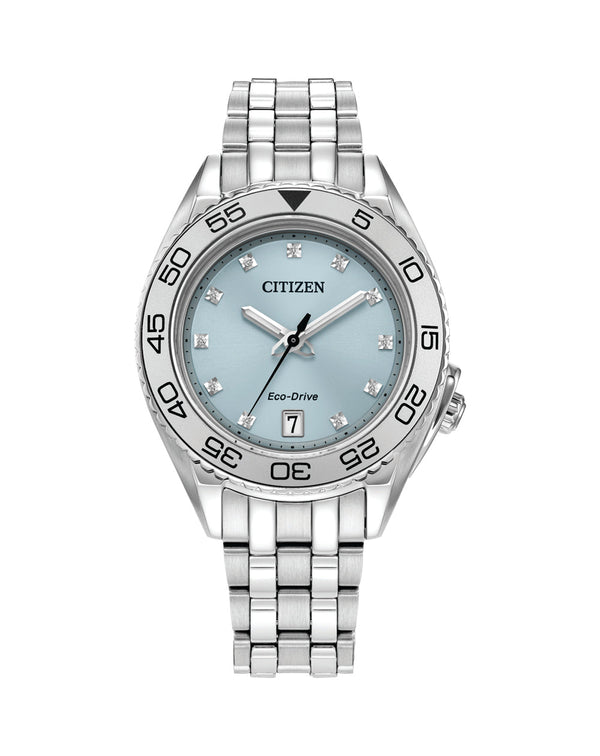 Citizen Eco-Dive Blue Dial Stainless Steel Watch FE6161-54L
