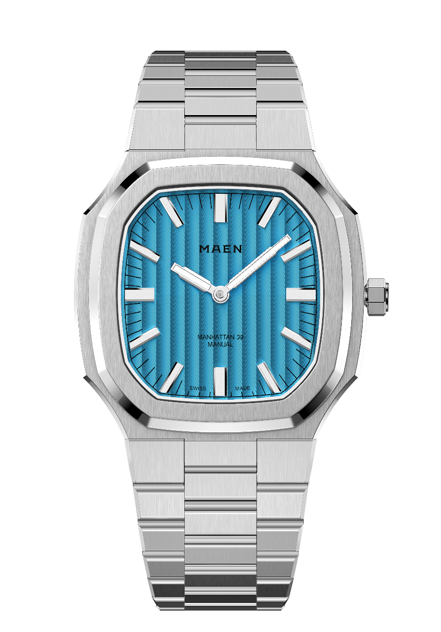 MAEN Manhattan 39 Ultra-Thin Ice Blue Dial Hand-Wound Watch M4.1.3