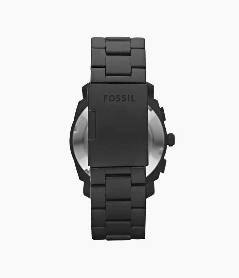 Fossil Machine Mid-Size Chronograph Black Stainless Steel Watch FS4682
