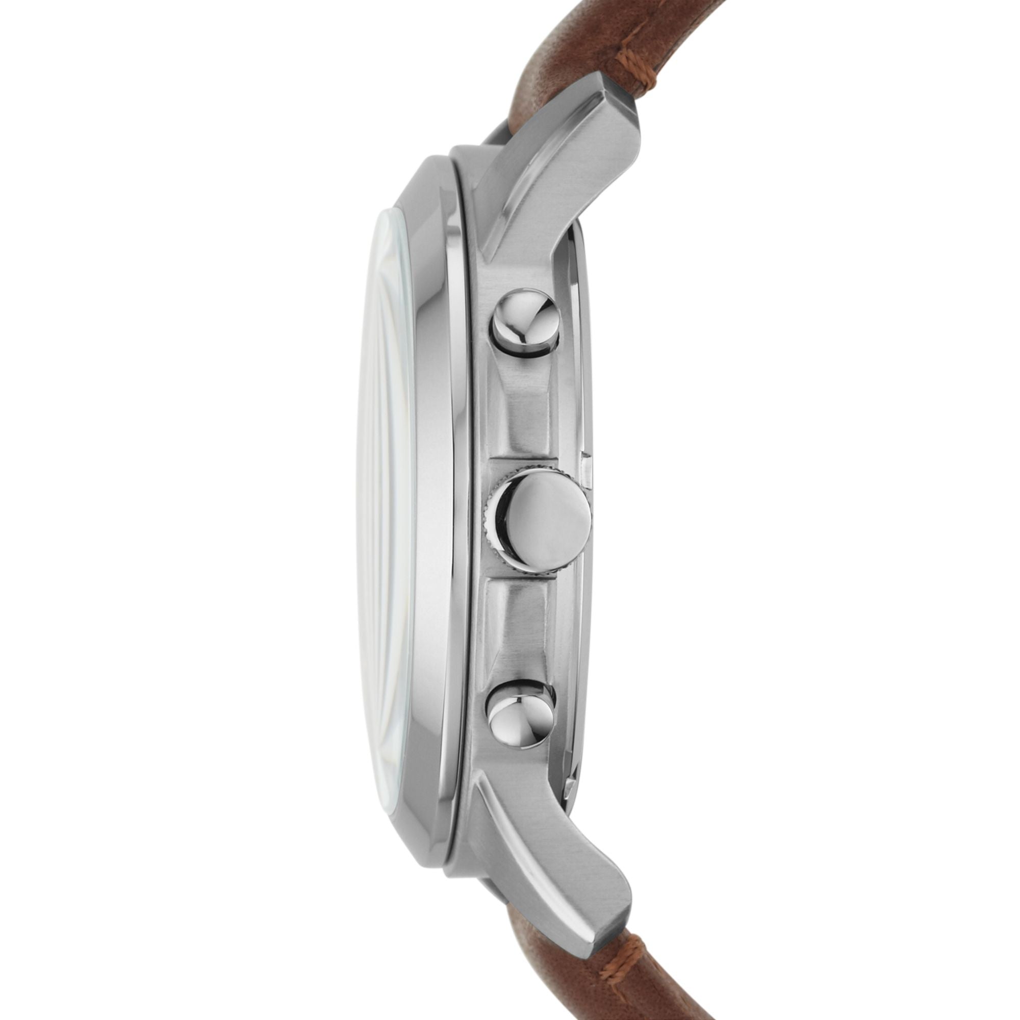 Fossil Grant FS4813 brown calfskin leather strap with buckle