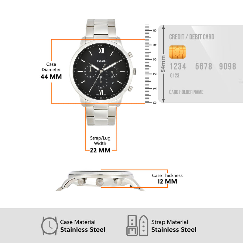 Analog Watch Fossil Chronograph Fs5384 Fossil Neutra