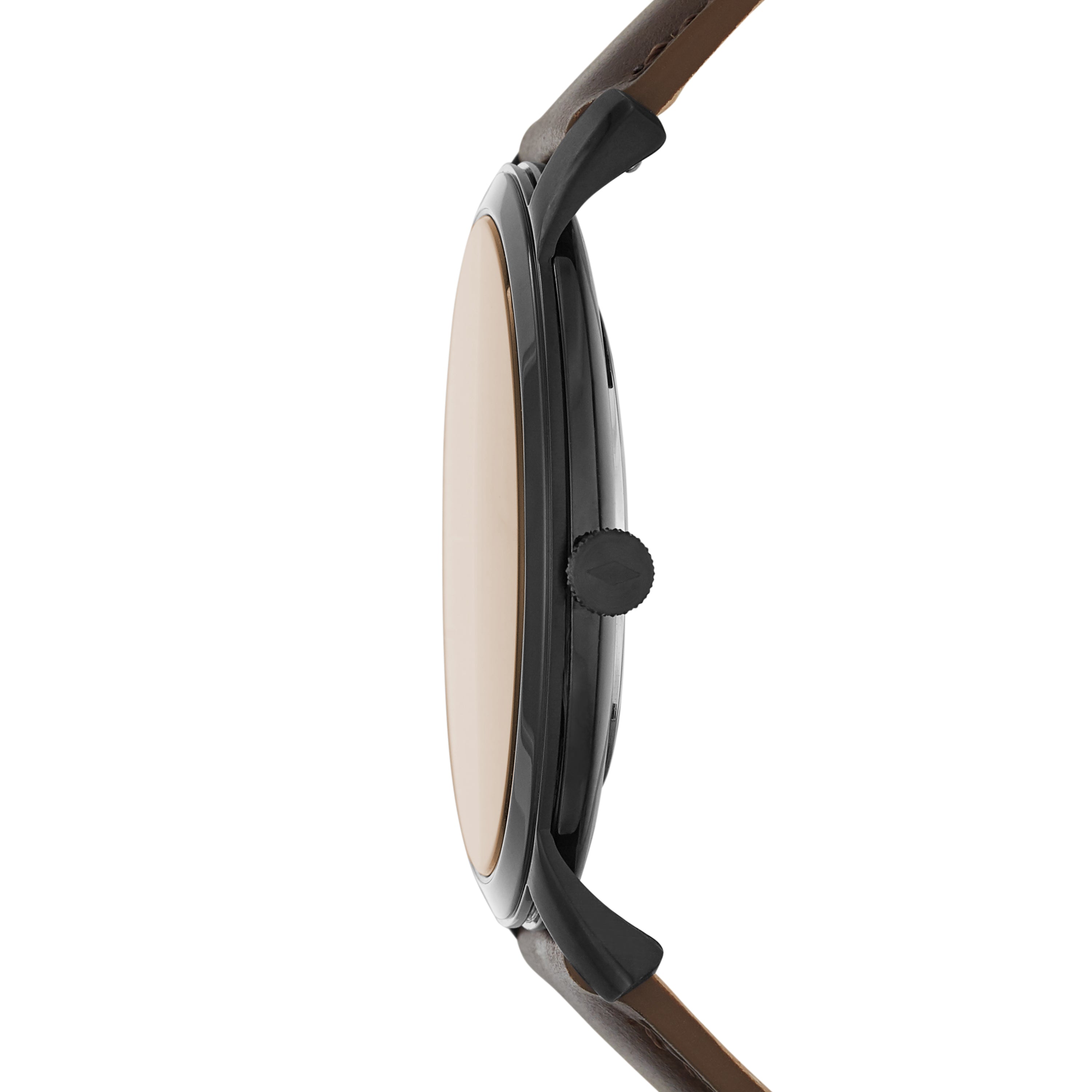 Sophisticated Fossil FS5551 Minimalist Brown Leather Watch