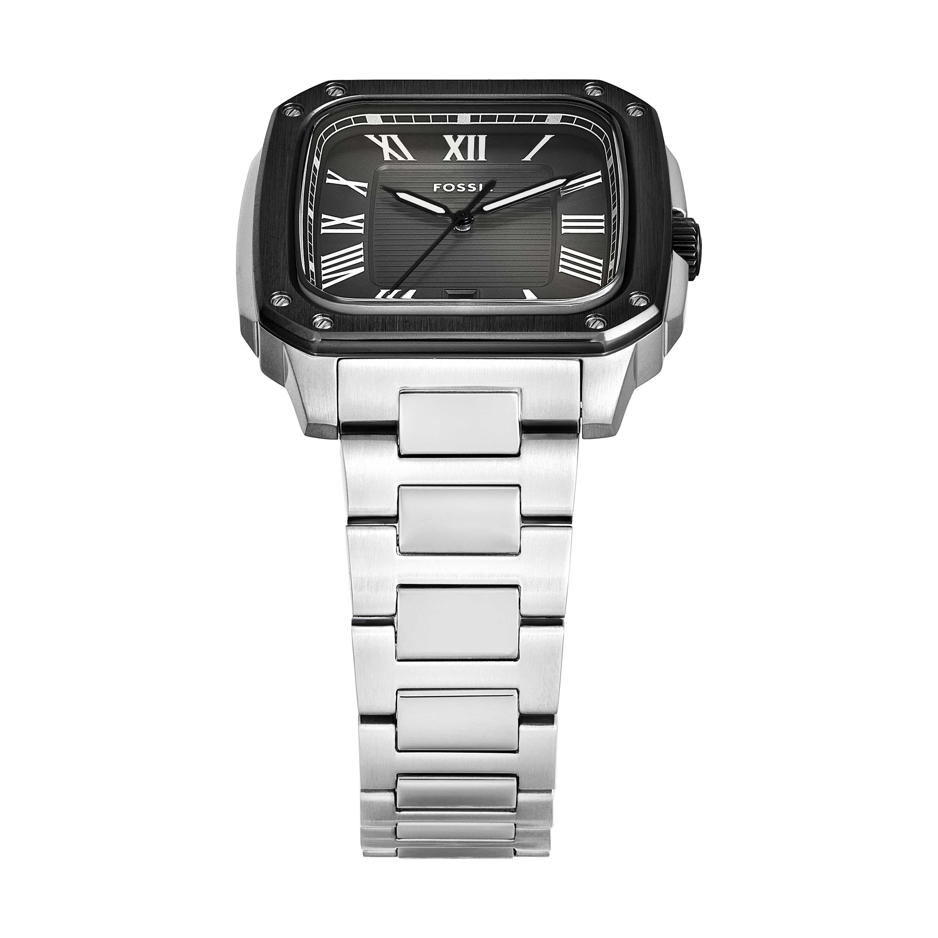 Fossil Crosby Three-Hand Grey Dial Stainless Steel Watch FS6122