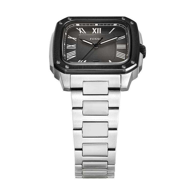 Fossil Crosby Three-Hand Grey Dial Stainless Steel Watch FS6122