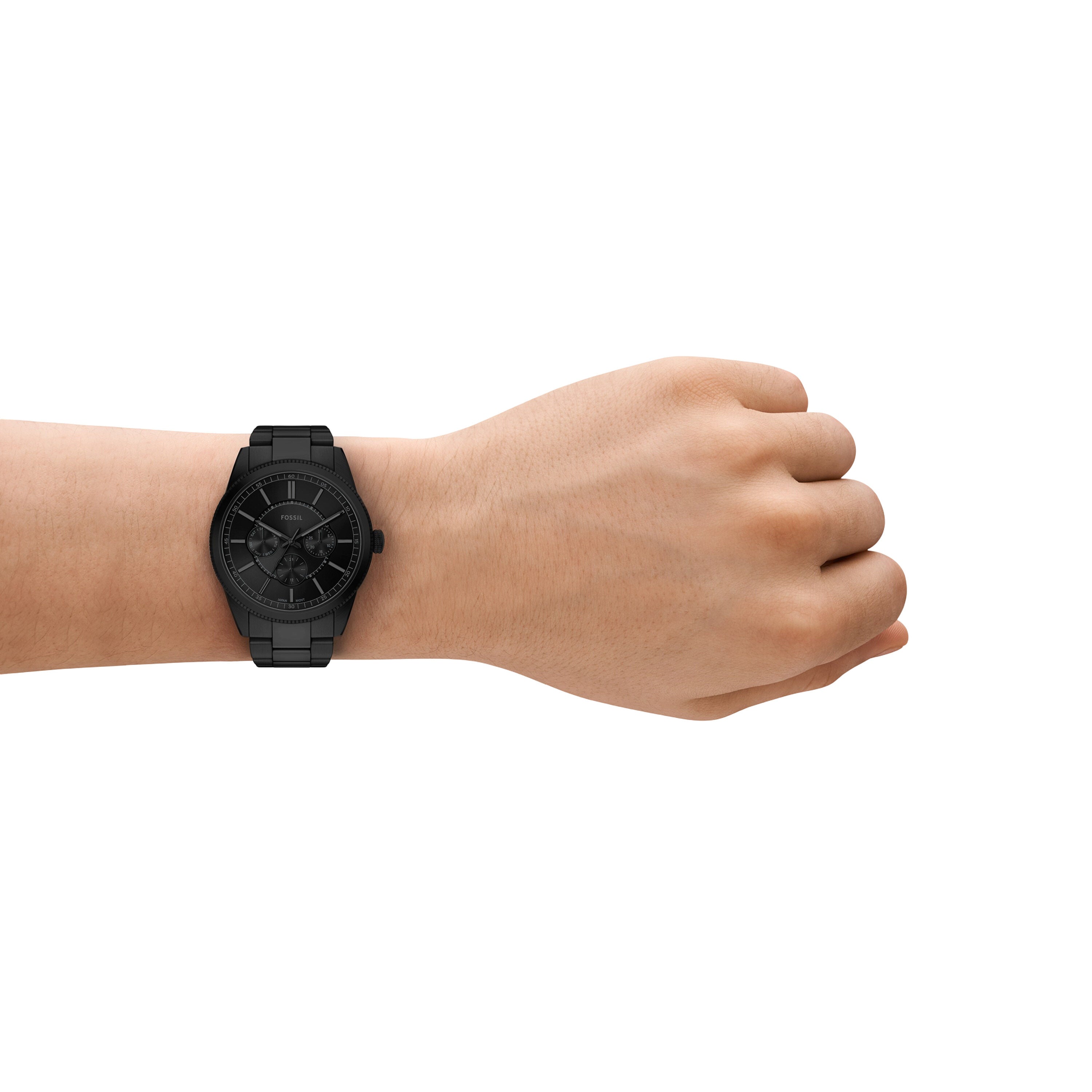 Fossil Pearson Multifunction Black Stainless Steel Black Dial Watch FS6135