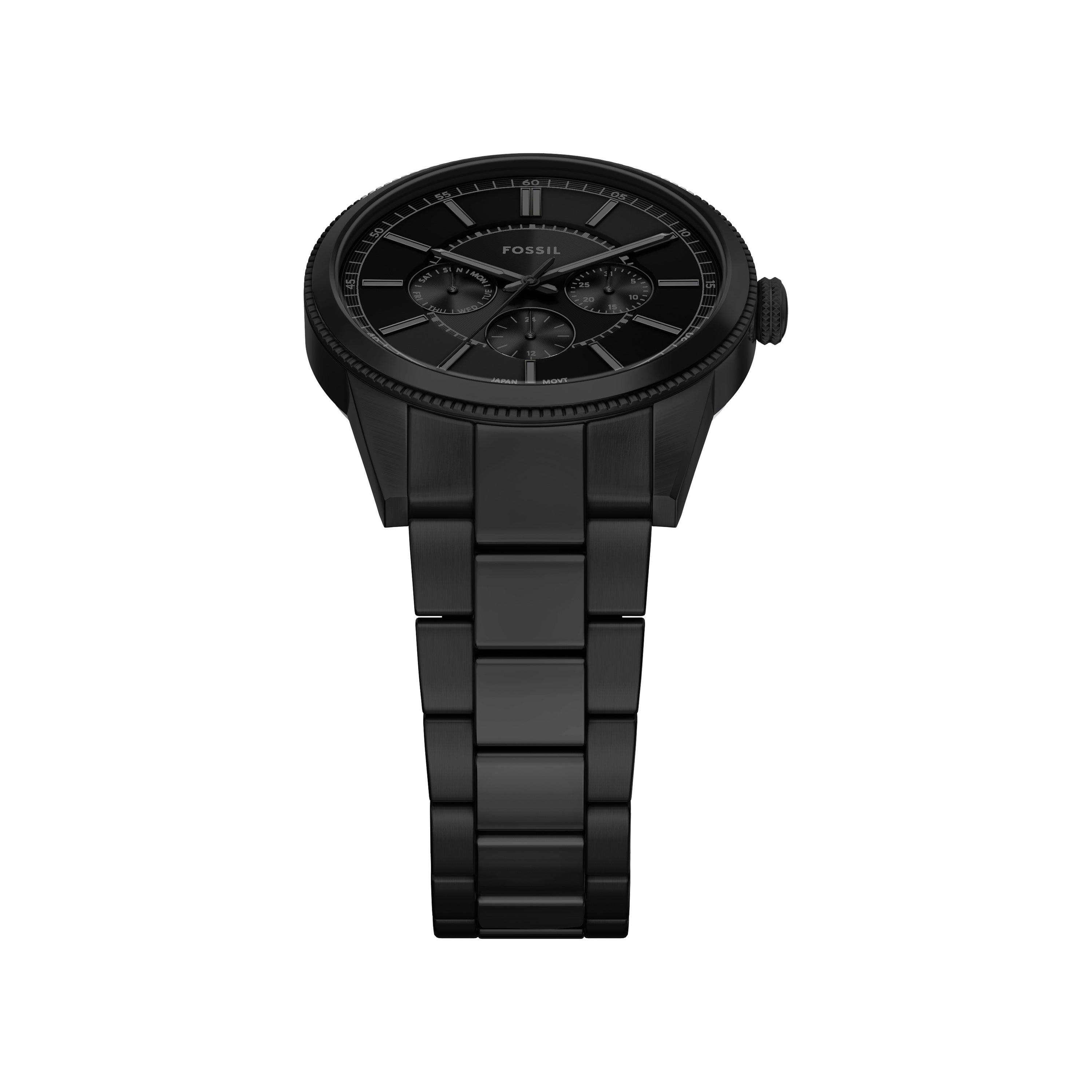 Fossil Pearson Multifunction Black Stainless Steel Black Dial Watch FS6135
