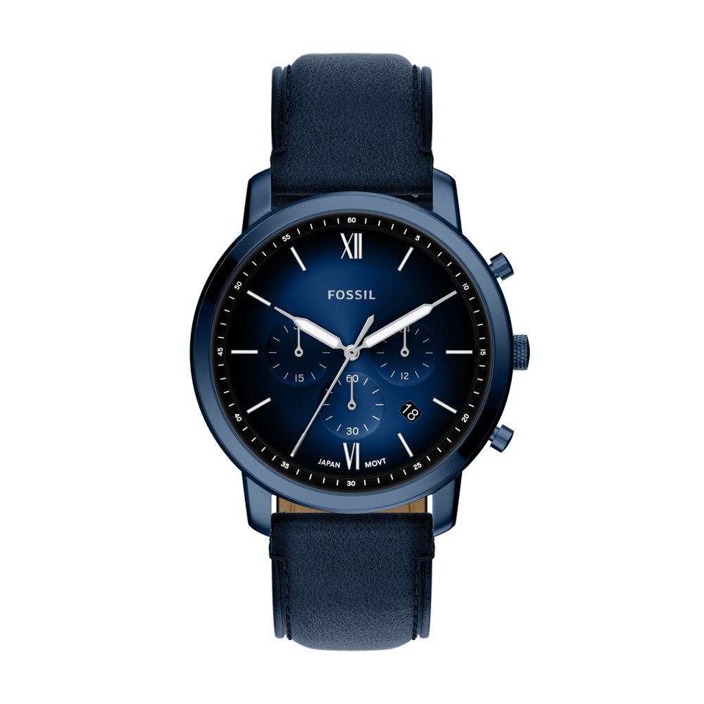 Fossil Neutra Chronograph Navy Leather Men's Watch FS6168