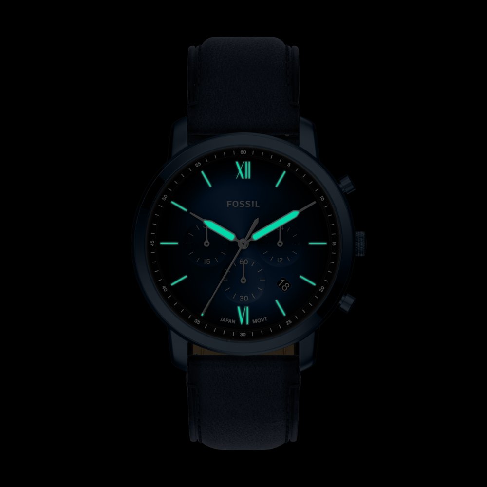 Fossil Neutra Chronograph Navy Leather Men's Watch FS6168