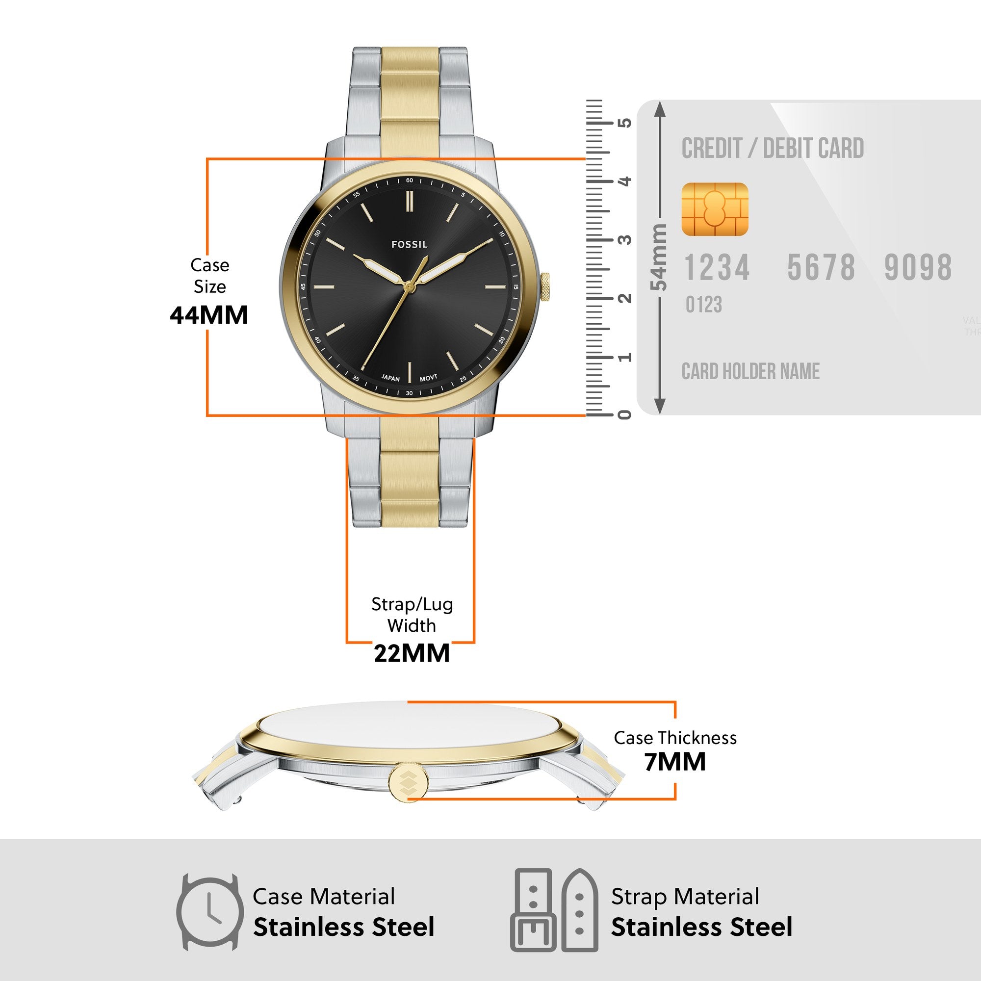Fossil men's watch, black dial (view 8)