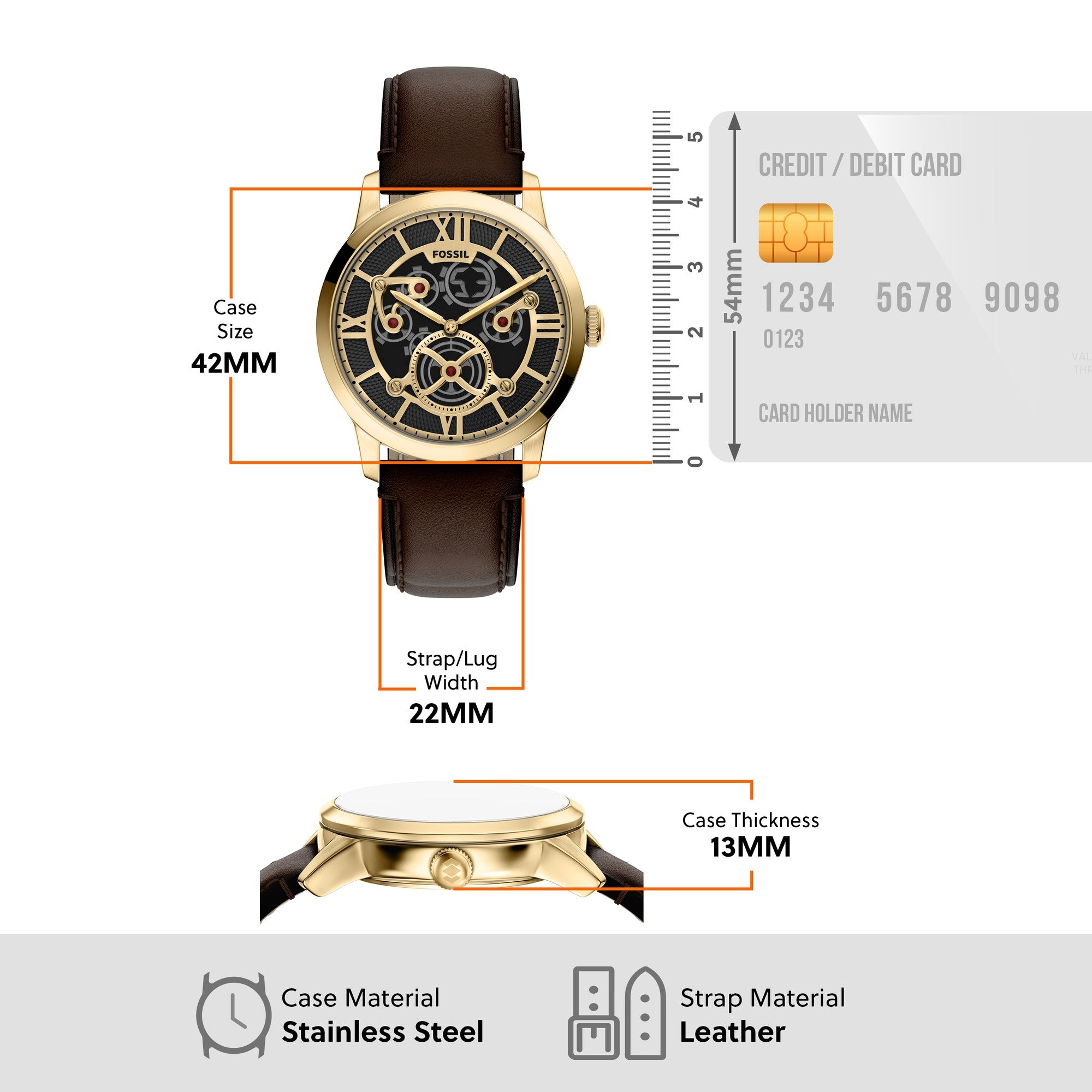 Fossil men's watch, two tone dial (view 8)