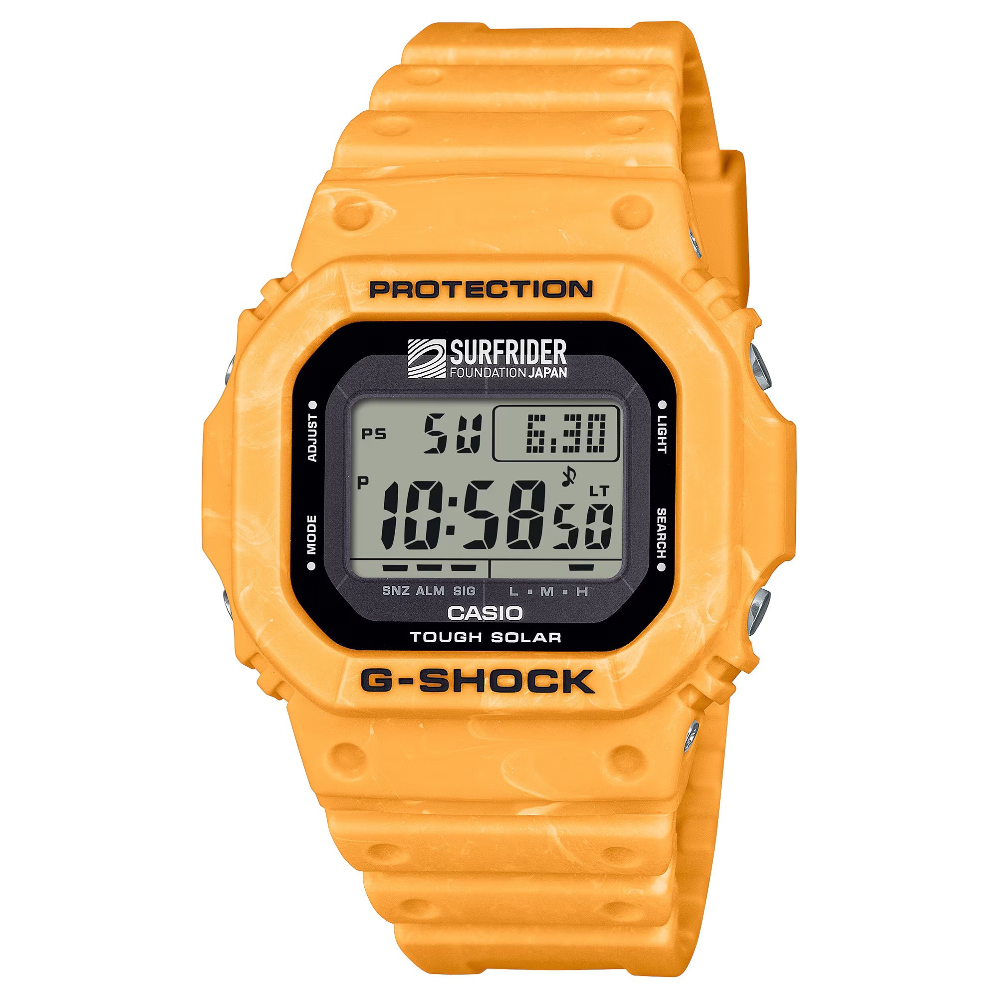 G-Shock Tough Solar Surfrider Foundation Yellow Case Watch G5600SFJ-9D
