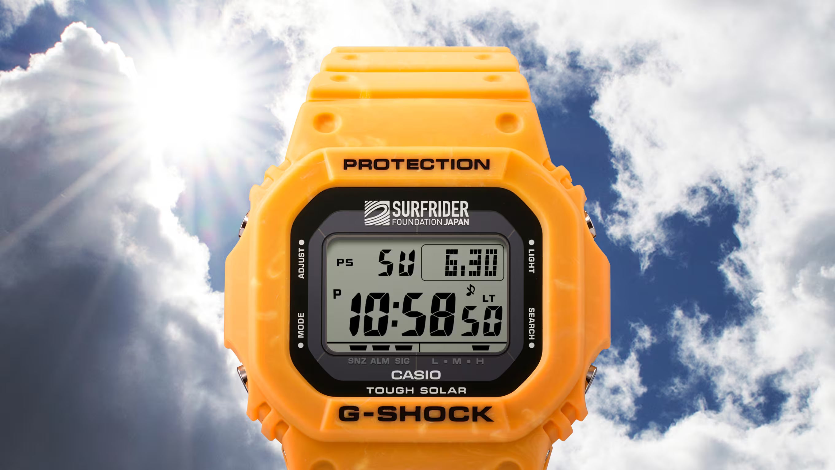 G-Shock Tough Solar Surfrider Foundation Yellow Case Watch G5600SFJ-9D