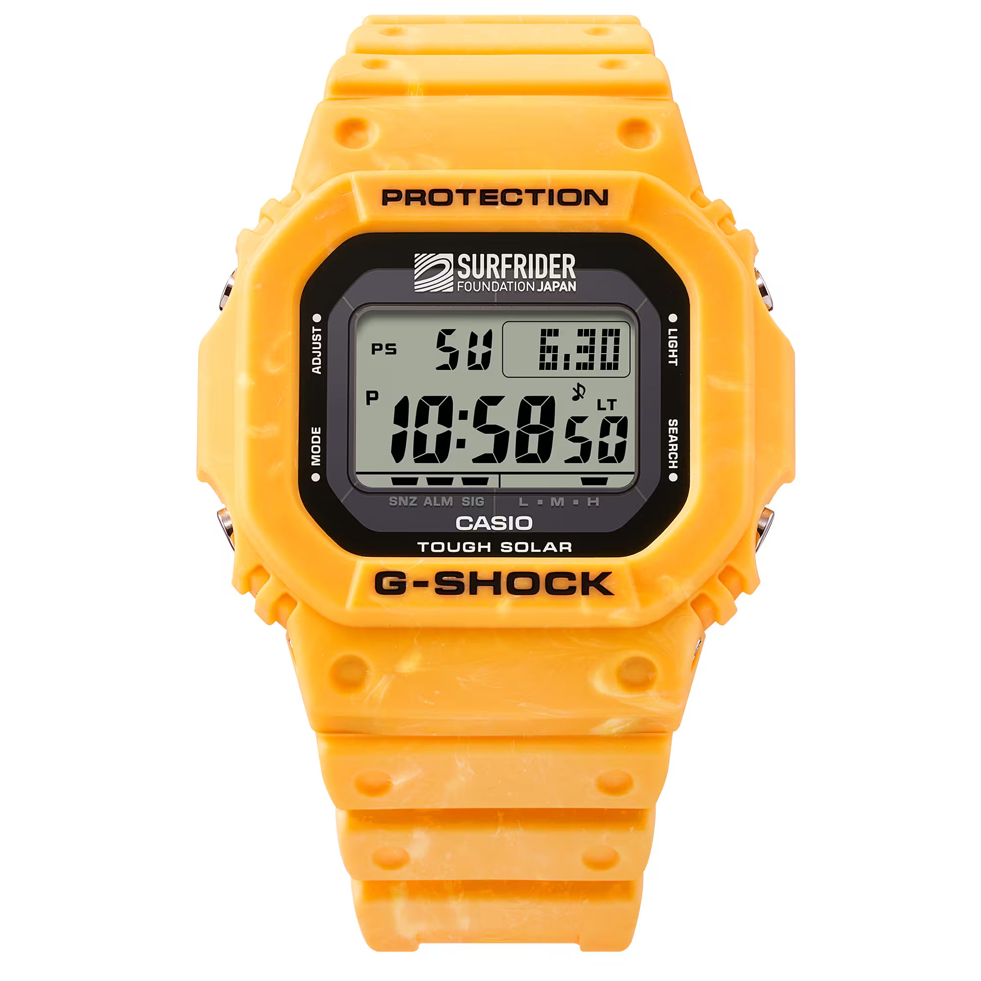 G-Shock Tough Solar Surfrider Foundation Yellow Case Watch G5600SFJ-9D