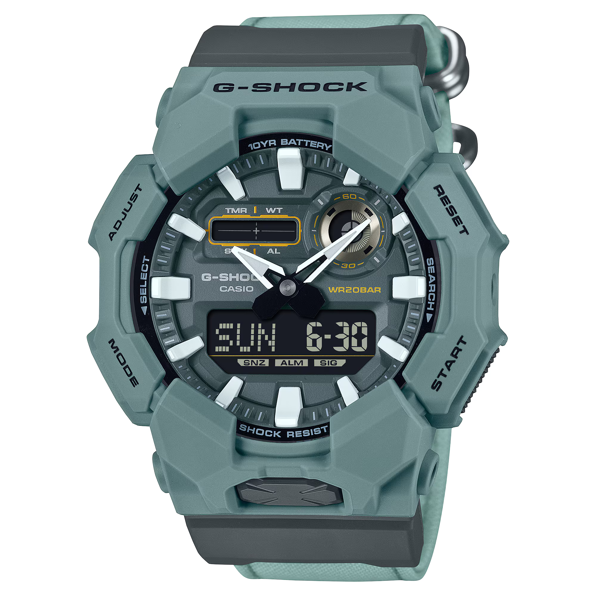G-Shock Analog Digital Green Nylon Band Watch GA010CE-2A