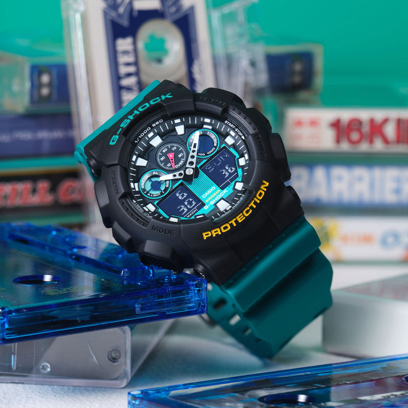 G-Shock Analog Digital DUO Mixtape Green Resin Band Watch GA100MT-1A3