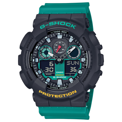 G-Shock Analog Digital DUO Mixtape Green Resin Band Watch GA100MT-1A3