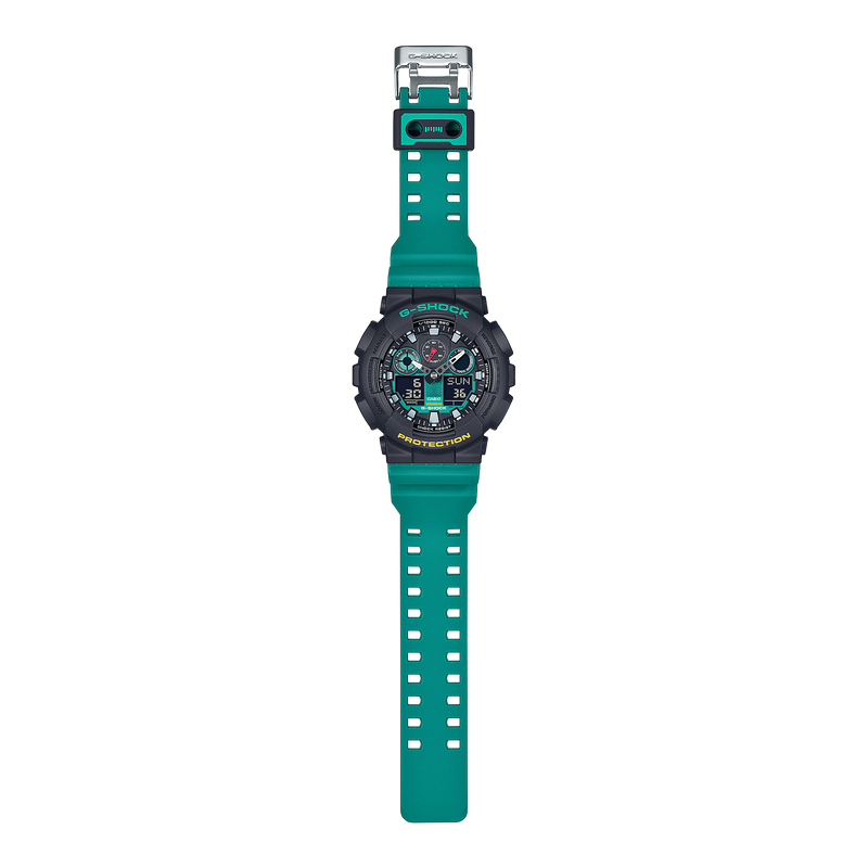 G-Shock Analog Digital DUO Mixtape Green Resin Band Watch GA100MT-1A3