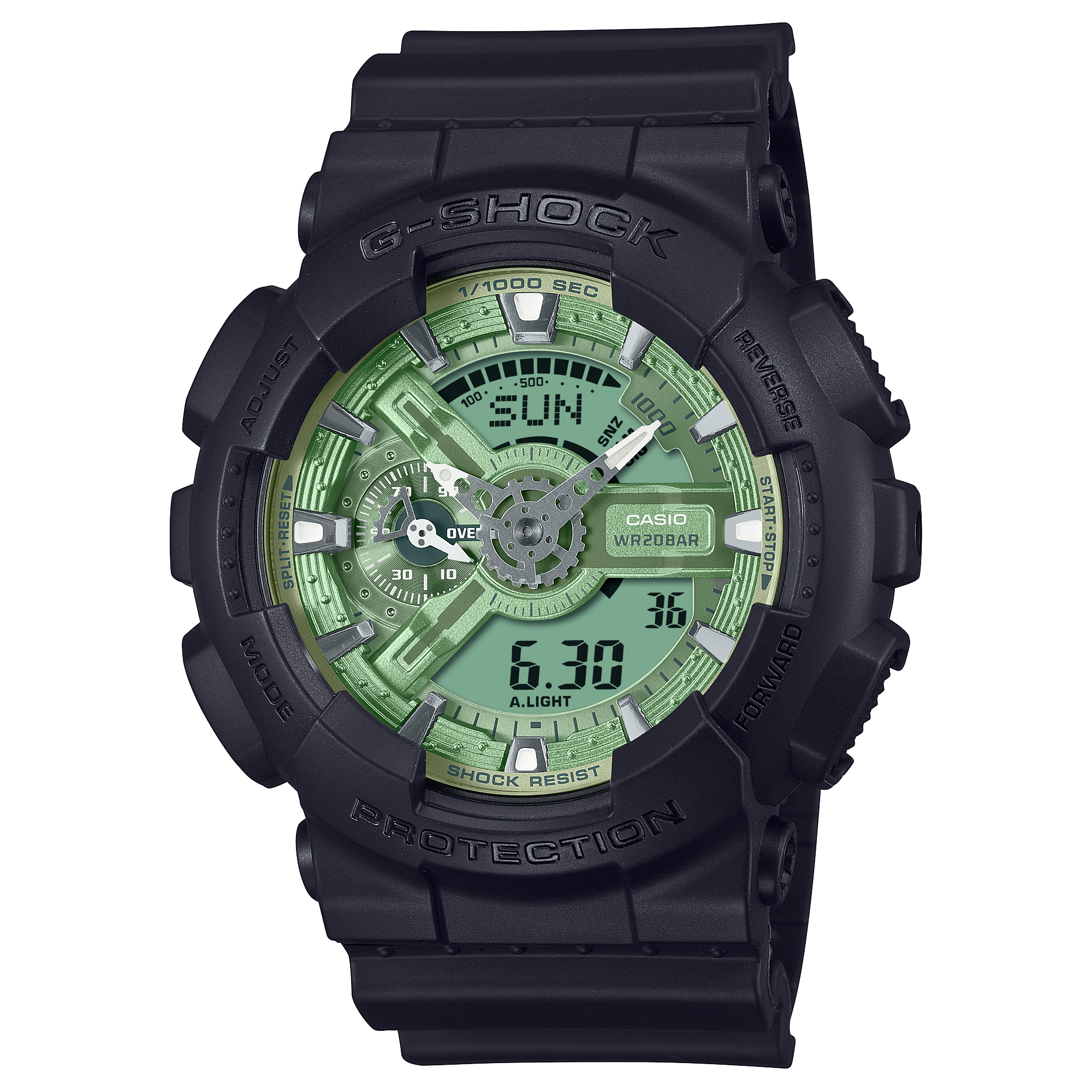 G-Shock Analog Digital DUO Rugged Black Resin Band Watch GA110CD-1A3