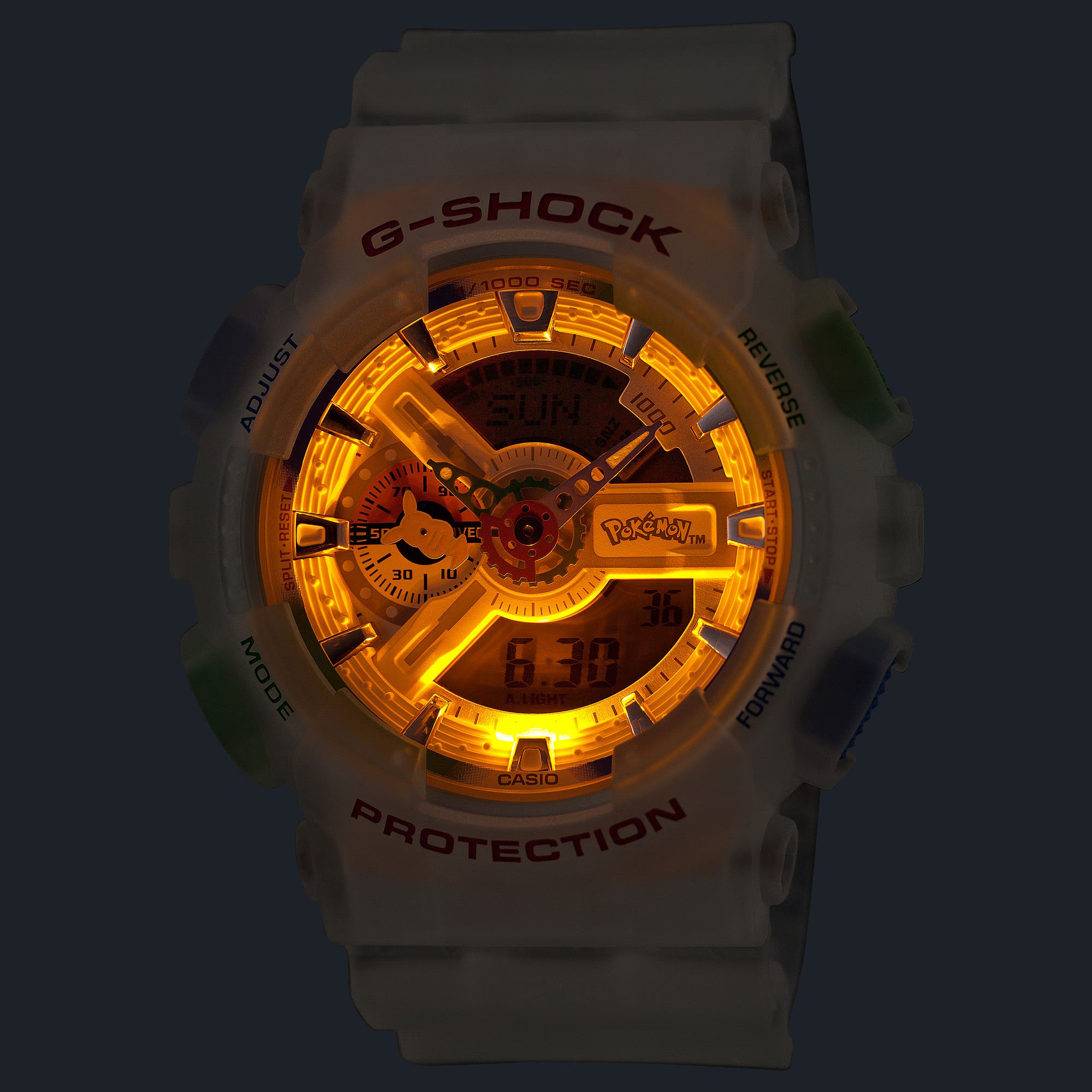 GA110PKM-7A LED light illuminating the analog digital display