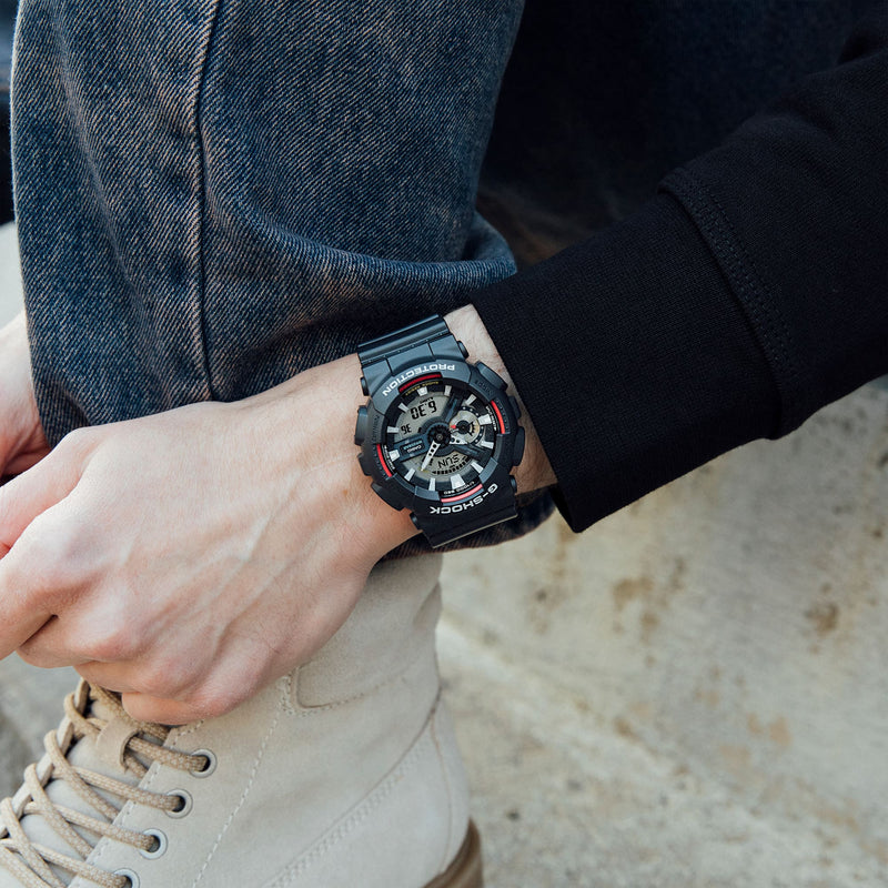 G-Shock Analog Digital Black Dial Black Resin Band Watch GA110RL-1A