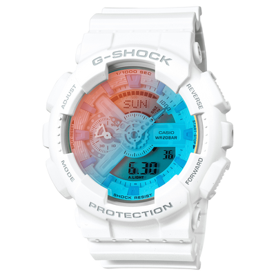 G-Shock Analog Digital White Resin Band Watch GA110TL-7A