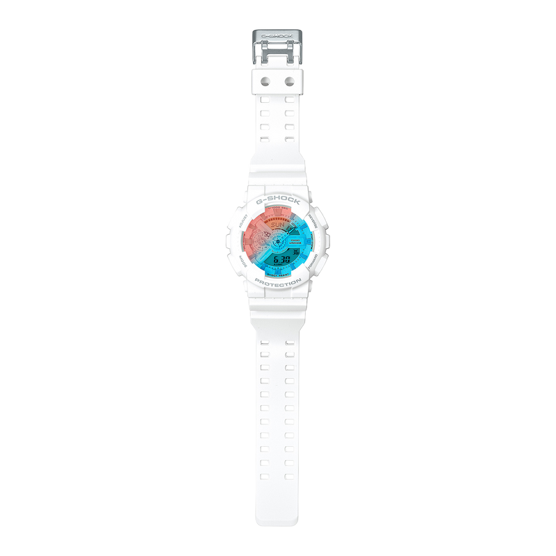 G-Shock Analog Digital White Resin Band Watch GA110TL-7A