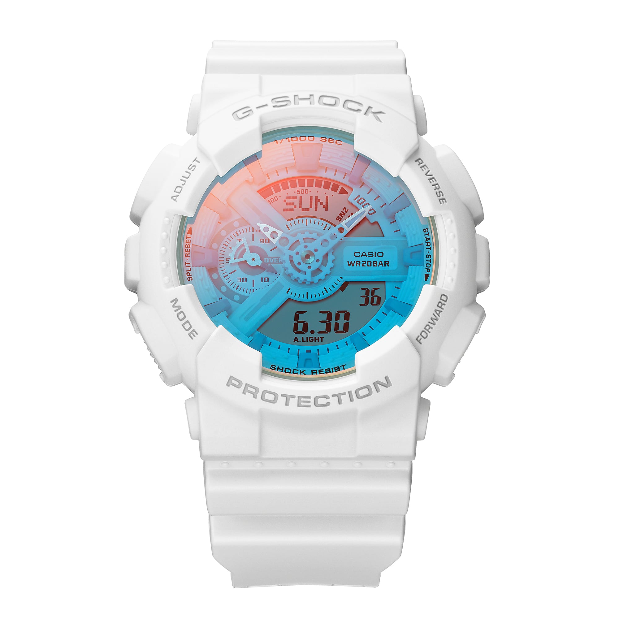 G-Shock Analog Digital White Resin Band Watch GA110TL-7A