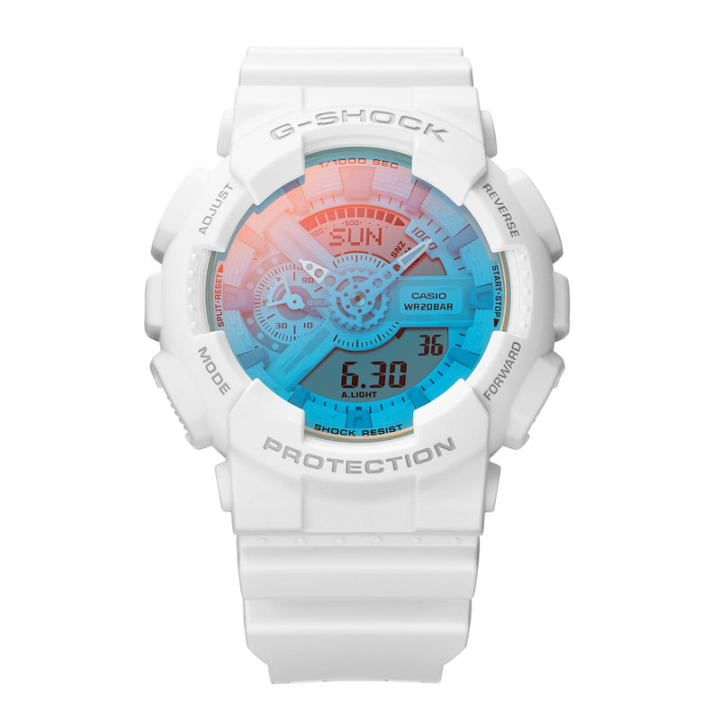 G-Shock Analog Digital White Resin Band Watch GA110TL-7A