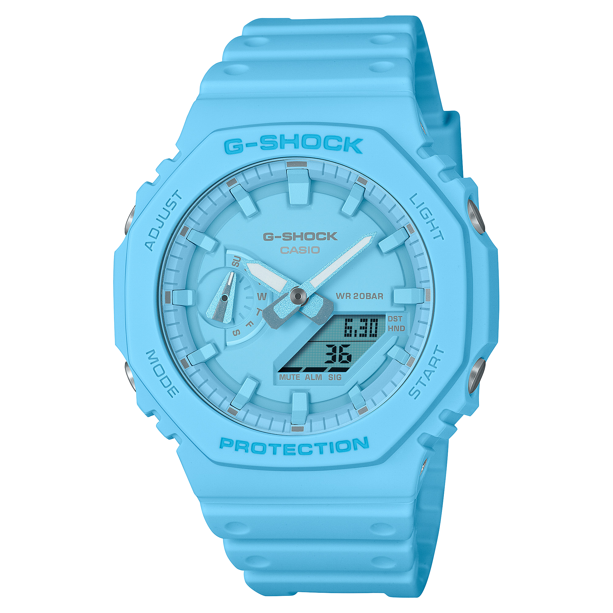 G-Shock Analog Digital DUO Gradation Blue Resin Band Watch GA2100-2A2