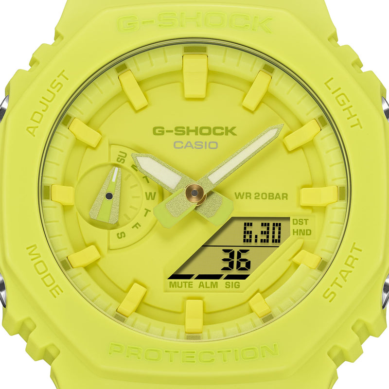 G-Shock Analog Digital DUO Gradation Yellow Resin Band Watch GA2100-9A9