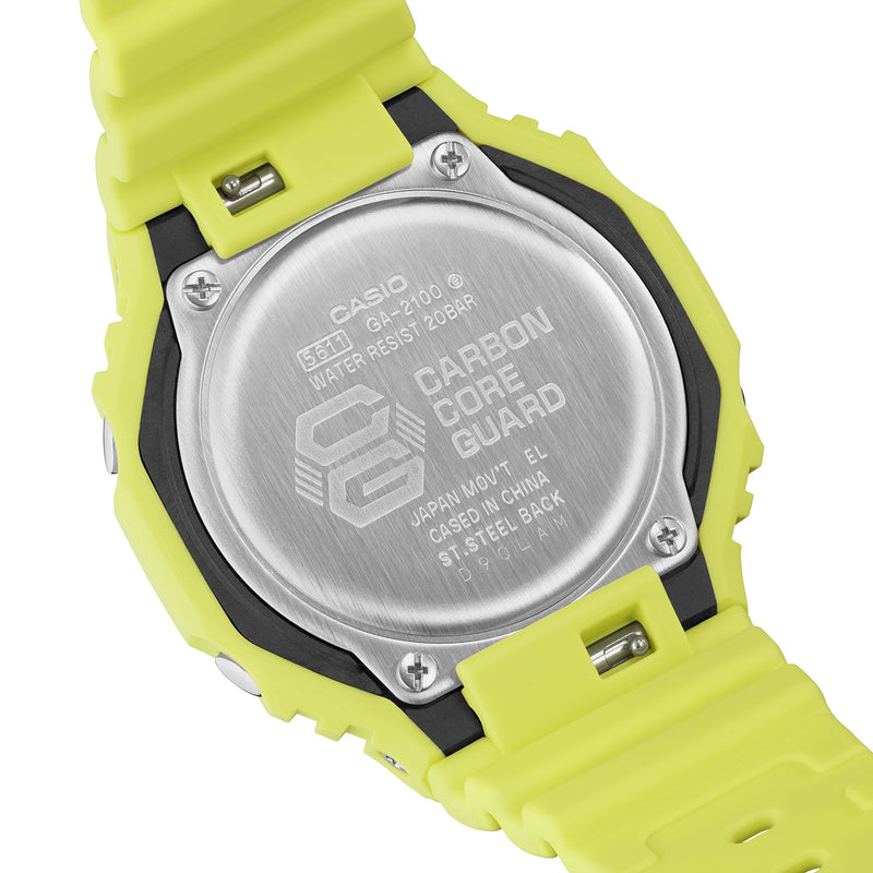 G-Shock Analog Digital DUO Gradation Yellow Resin Band Watch GA2100-9A9