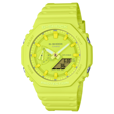 G-Shock Analog Digital DUO Gradation Yellow Resin Band Watch GA2100-9A9