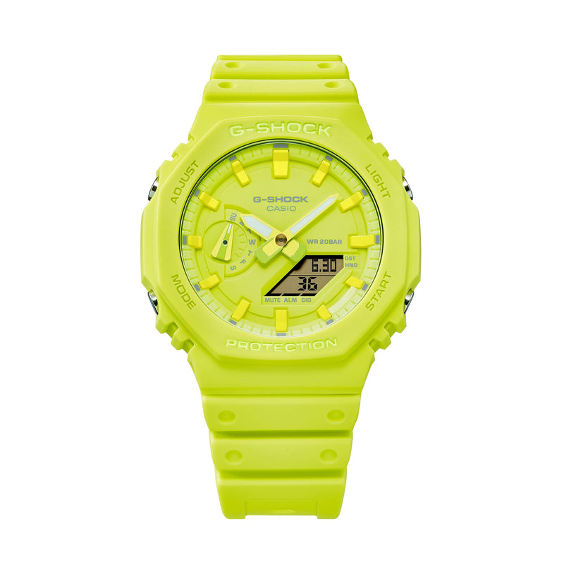 G-Shock Analog Digital DUO Gradation Yellow Resin Band Watch GA2100-9A9