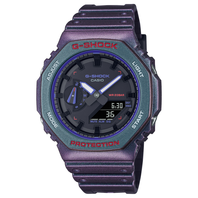 G-Shock Analog Digital DUO Aim High Purple Resin Band Watch GA2100AH-6A