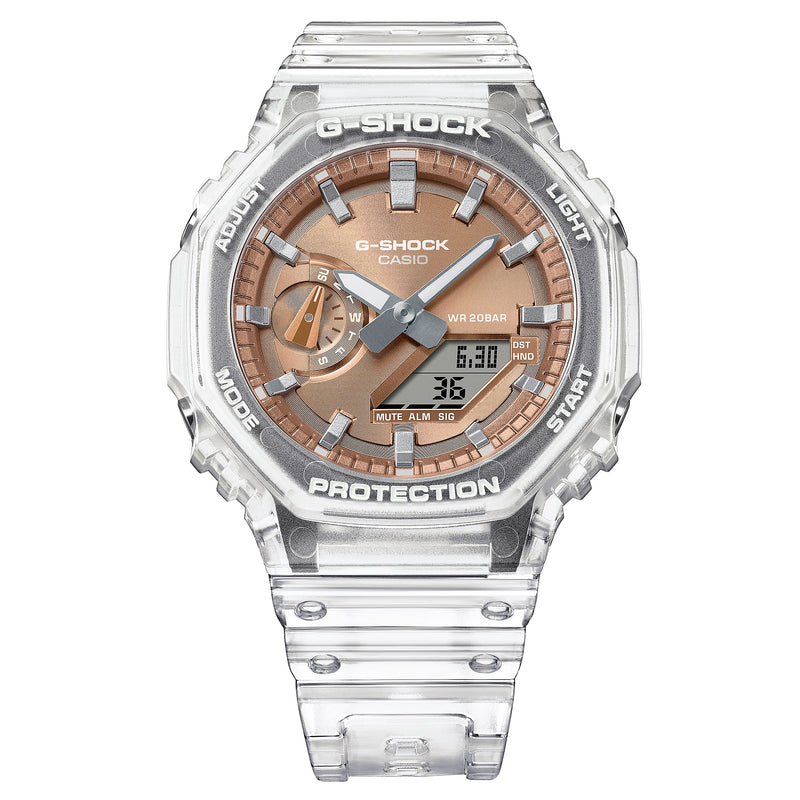 G-Shock Analog Digital 2100 Series Transparent Resin Band Watch GA2100BM-7A5