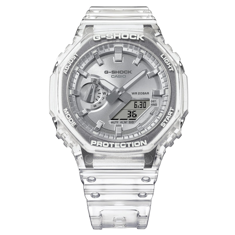 G-Shock Analog Digital Grey Dial Transparent Resin Band GA2100BM-7A8