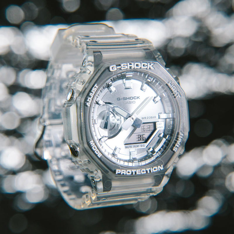 G-Shock Analog Digital Grey Dial Transparent Resin Band GA2100BM-7A8