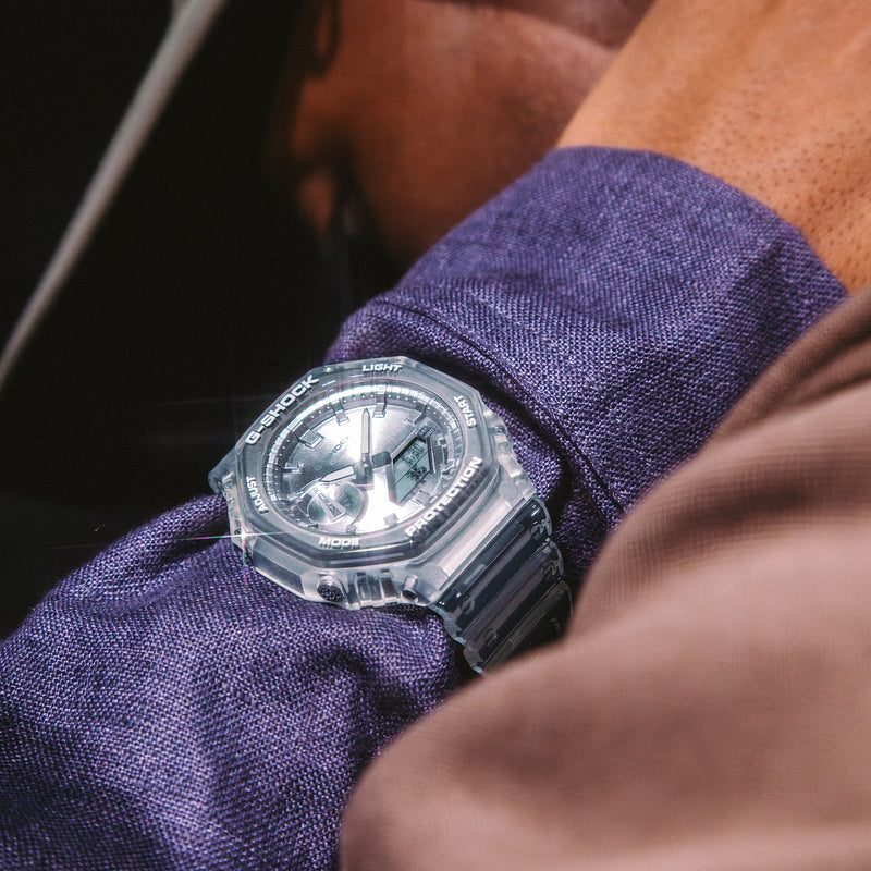 G-Shock Analog Digital Grey Dial Transparent Resin Band GA2100BM-7A8