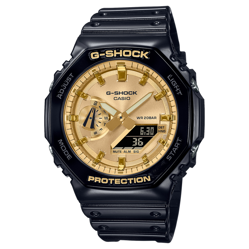 G-Shock Analog Digital DUO Garish Black Resin Band Watch GA2100GB-1A