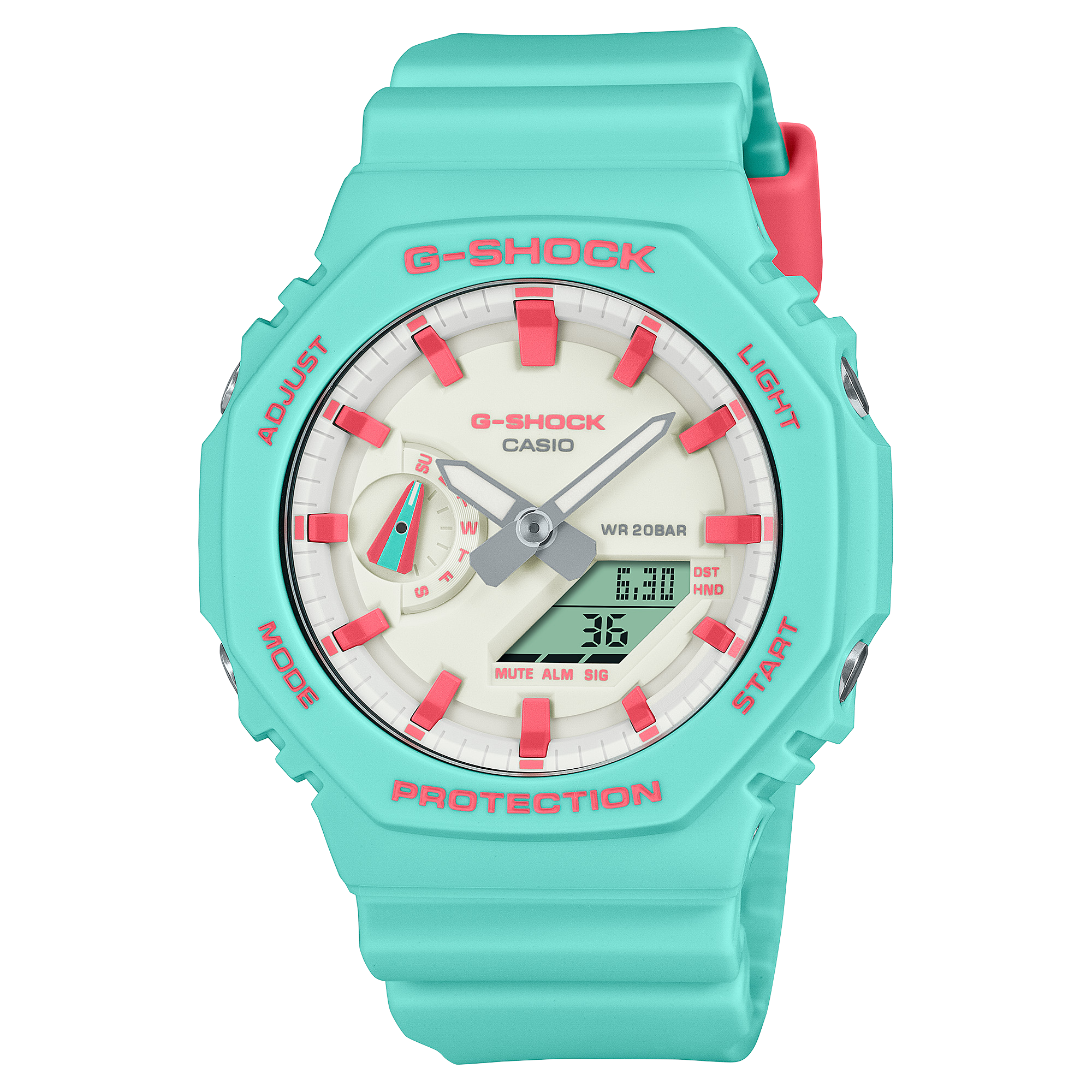 G-Shock Analog Digital DUO Rich Brian collaboration Blue Resin Band Watch GA2100RB-3A