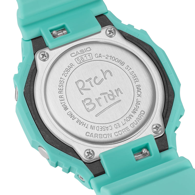 G-Shock Analog Digital DUO Rich Brian collaboration Blue Resin Band Watch GA2100RB-3A