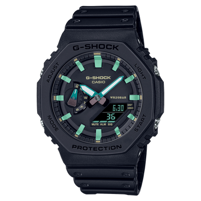 G-Shock Digital Black Resin Band Men's Watch GA2100RC-1A