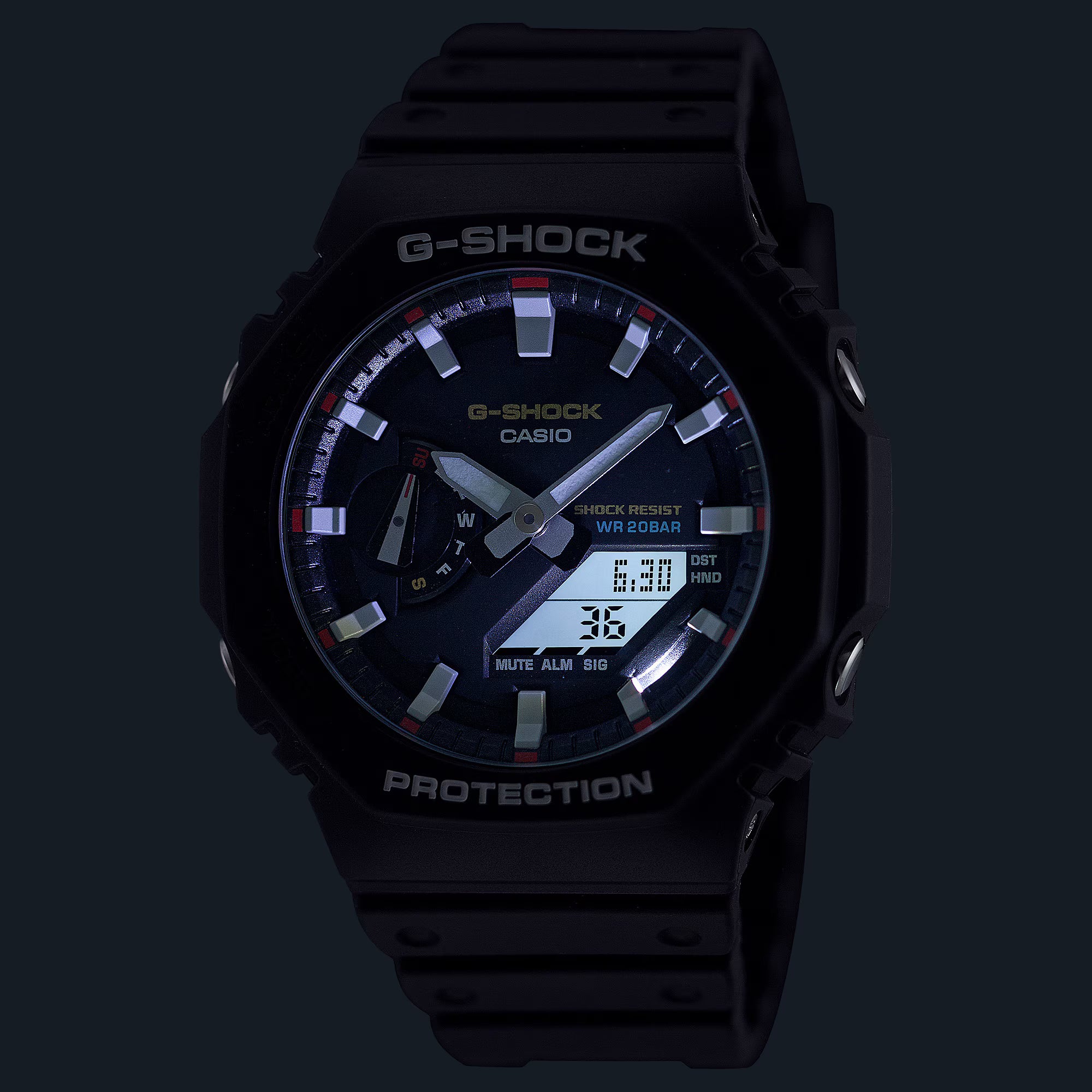 G-Shock Analog Digital Black Resin Band Watch GA2100RL-1A