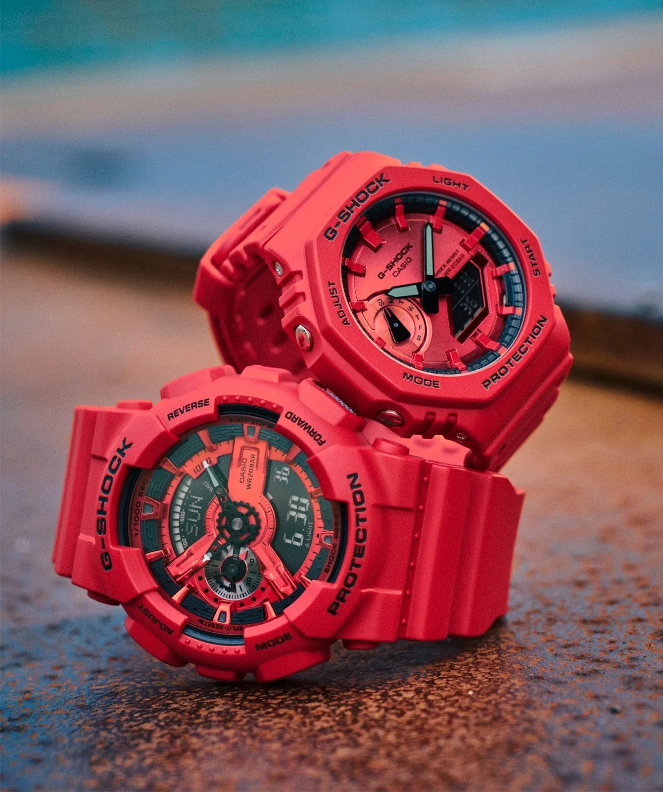 G-Shock Casioak Iconic Red Carbon Core Guard GA2100RRB-4A