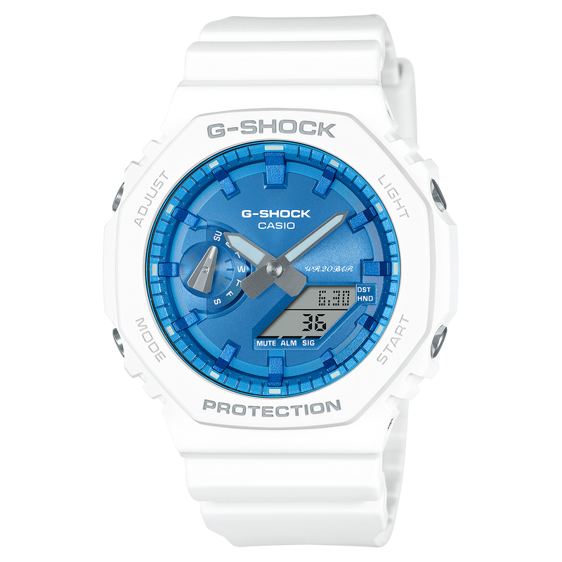 G-Shock Analog Digital White Resin Band Watch GA2100WS-7A