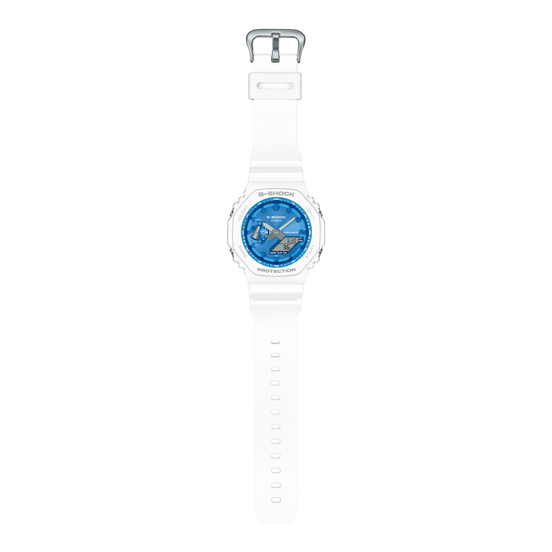 G-Shock Analog Digital White Resin Band Watch GA2100WS-7A