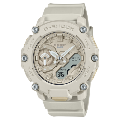 G-Shock Analog Digital Cream Resin Band Watch GA2200NC-7A