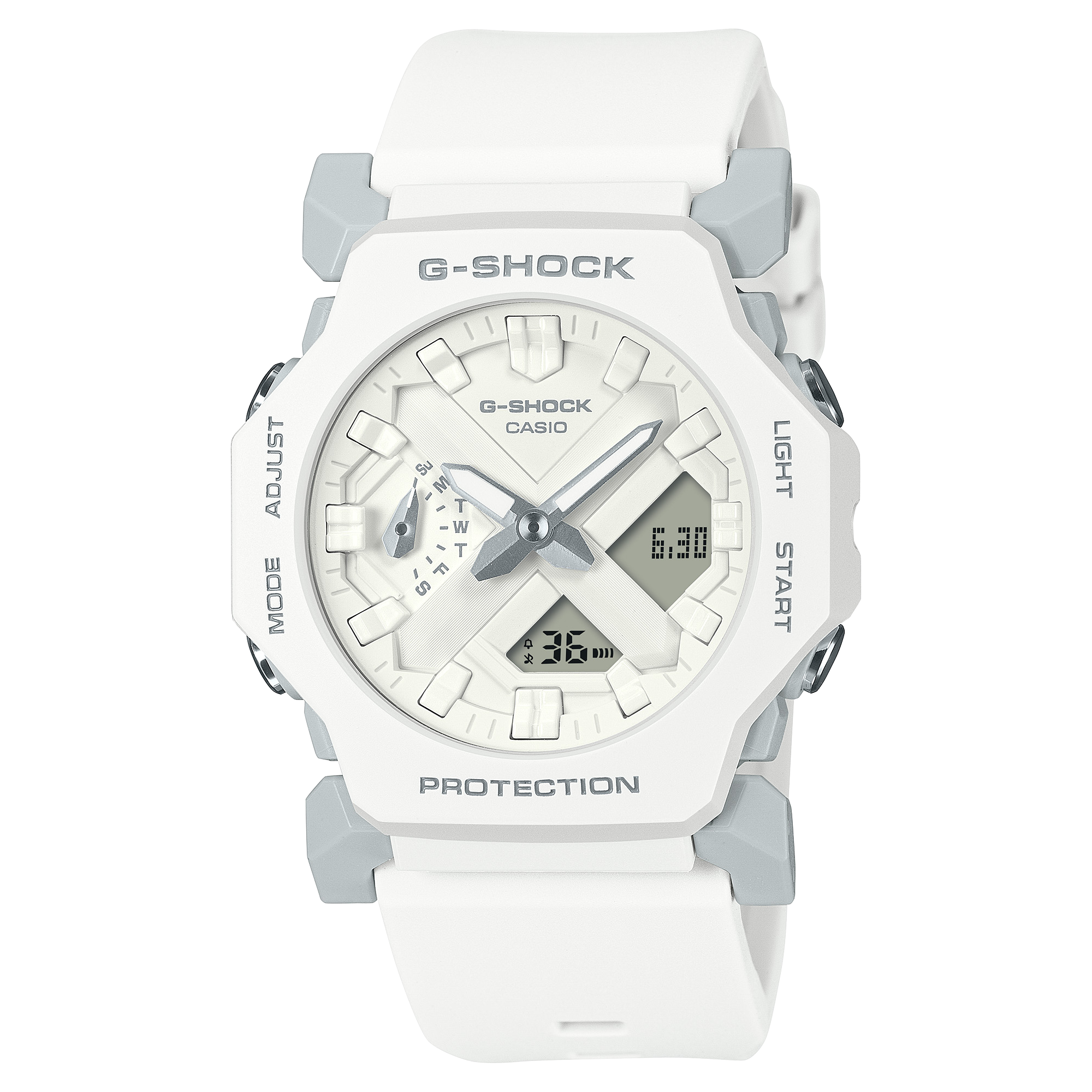 G-Shock Analog Digital White Resin Band Watch GA2300-7A