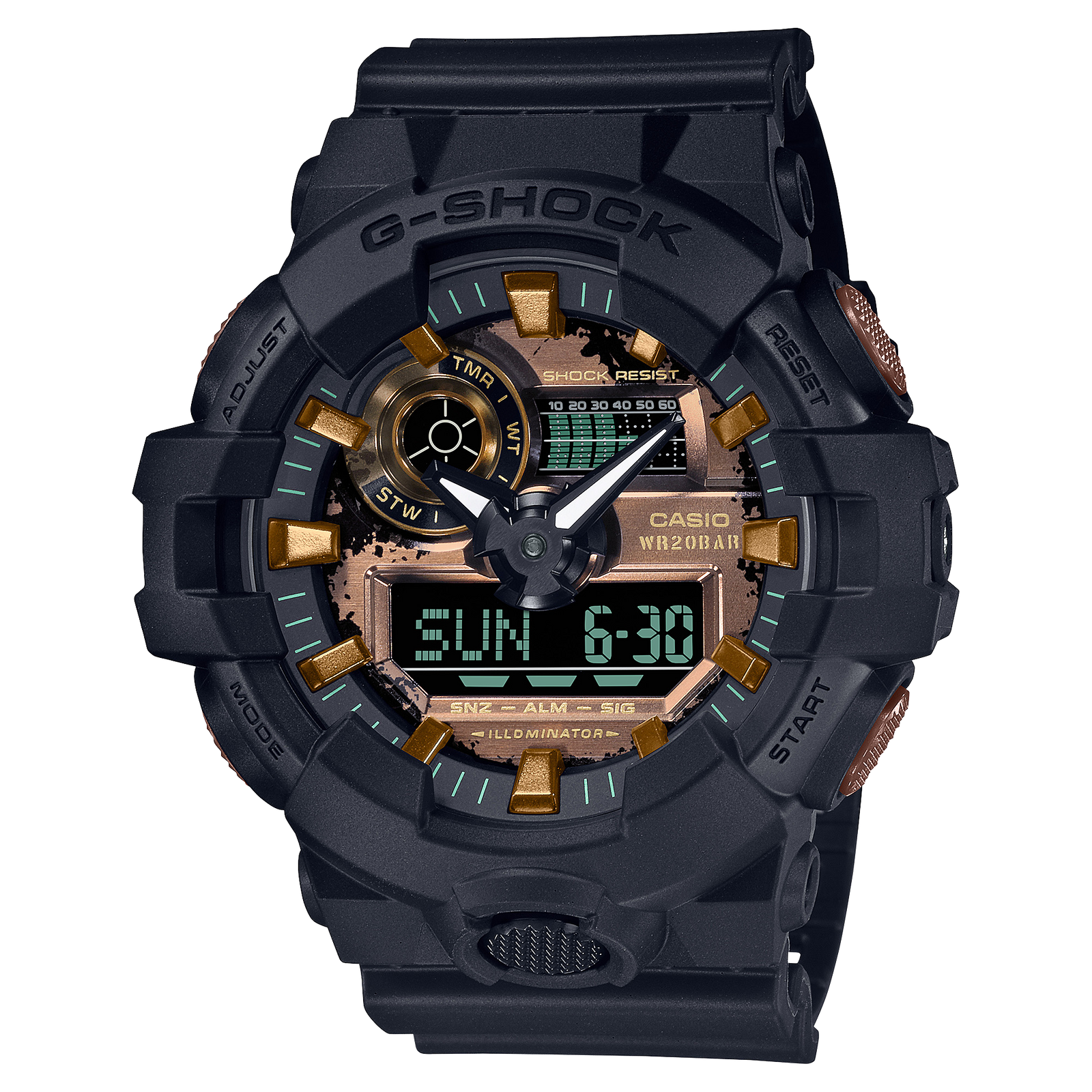 G Shock Digital Black Resin Band Men s Watch GA700RC 1A Watch Direct