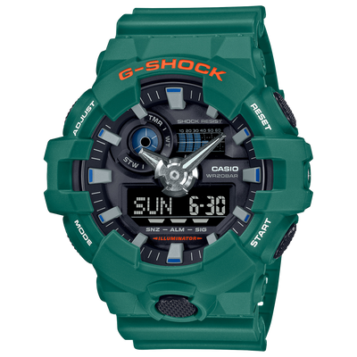 G-Shock Analog Digital Green Resin Band Watch GA700SC-3A